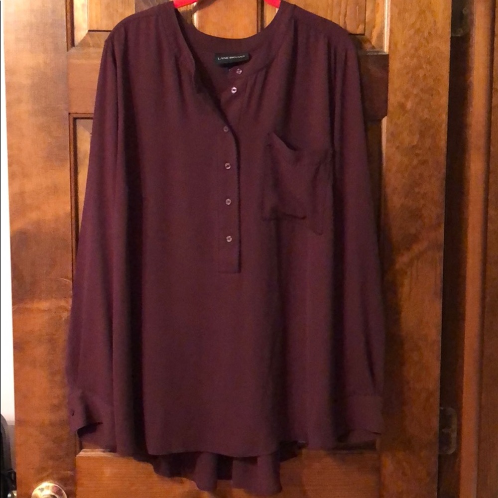 Lane Bryant maroon blouse